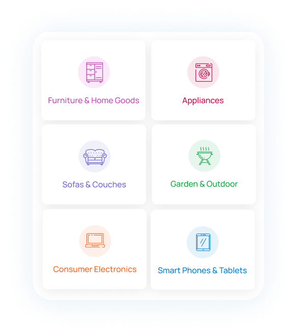 Listing categories screen